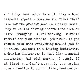 Driving Instructors Card, 2 of 4