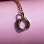 Multicolour 18 K Gold Plated Sterling Silver Pendant, thumbnail 2 of 7