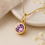 Personalised June Birthstone Necklace In Gold Plated Silver, thumbnail 3 of 10