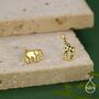 Sterling Silver Elephant And Giraffe Stud Earrings, thumbnail 4 of 12