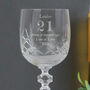 Personalised Milestone Birthday Crystal Cut Wine Glass, thumbnail 2 of 7