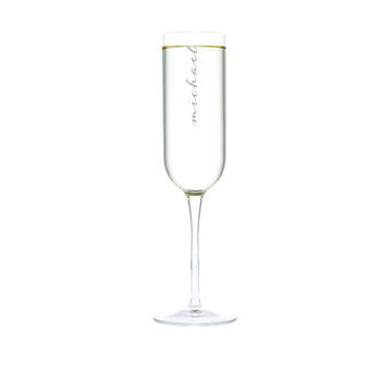 Personalised Script Name Champagne Flute Set Of Two, 5 of 10