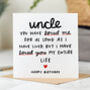 'Uncle I've Loved You My Entire Life' Birthday Card, thumbnail 1 of 2