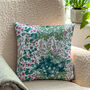 Luxury Super Soft Velvet Cushion Cottage Garden White, thumbnail 2 of 5