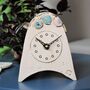 Personalised Small Clock With Flowers, thumbnail 1 of 6