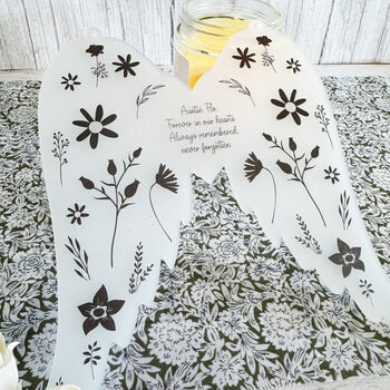 Personalised Memorial Angel Wings With Ribbon Loss Of Loved One, 2 of 6