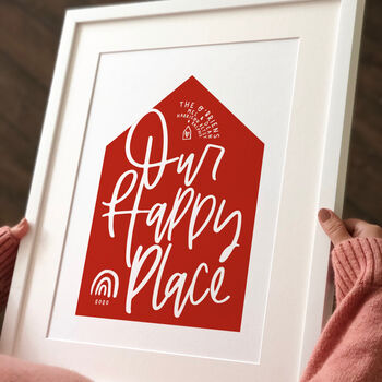 Personalised Our Happy Place New Home Family Print, 3 of 5