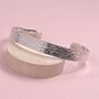 Sterling Silver Oak Bark Cuff, thumbnail 3 of 4