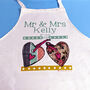 Personalised Mr And Mrs Love Hearts Apron, thumbnail 3 of 3