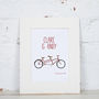 Personalised Tandem Bike A4 Art Print, thumbnail 3 of 3