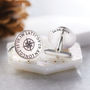 Personalised Sterling Silver Coordinates Cufflinks, thumbnail 4 of 7