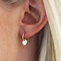 Gold Or Silver Crystal Huggie Hoop Charm Earrings, thumbnail 1 of 6