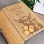 Personalised Highland Cow Wooden Sofa Tray, thumbnail 2 of 6
