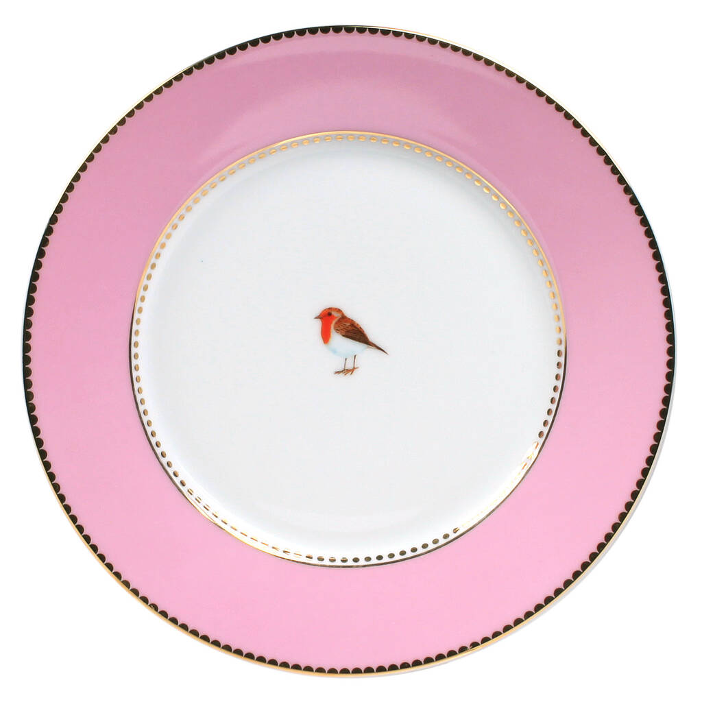 Love Birds Pink Plate 17cm