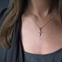 Cross Necklace In Silver Or Gold, thumbnail 2 of 6