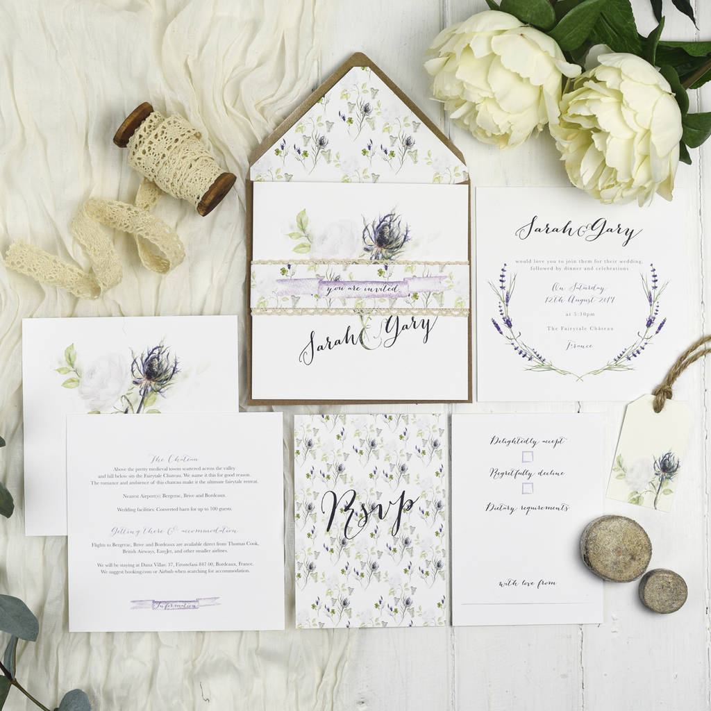 Floral Wedding Invitations, 1 of 7