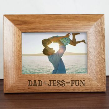 Personalised Dad's Oak Picture Frame, 2 of 7
