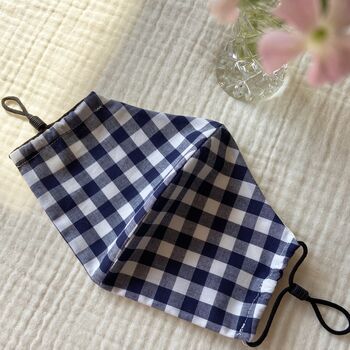 Cotton Gingham Three Layer Face Mask, 5 of 7