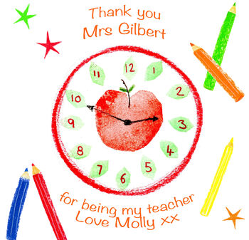 Thank You Teacher, Apple Clock, 3 of 3