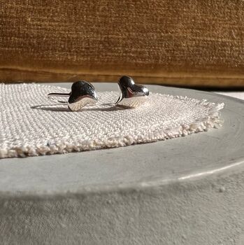 Heart Earrings Two Pairs Stud And Drop Sterling Silver, 2 of 5