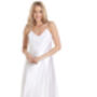 British Made White Long Satin Nightdress With Deep Lace Detail Ladies Size 8 To 28 UK, thumbnail 1 of 3