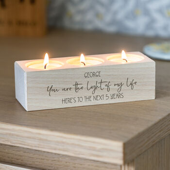 Personalised Candle Holder Gift Light Of My Life, 4 of 5
