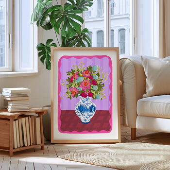 Flowers In Vase Art Print Purple, 2 of 4