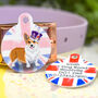 Personalised Queen's Jubilee Dog ID Tag Flag Corgi, thumbnail 9 of 12