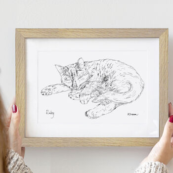 Personalised Cat Line Drawing, 7 of 11
