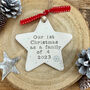 Personalised 'Our First Christmas' Decoration, thumbnail 1 of 3