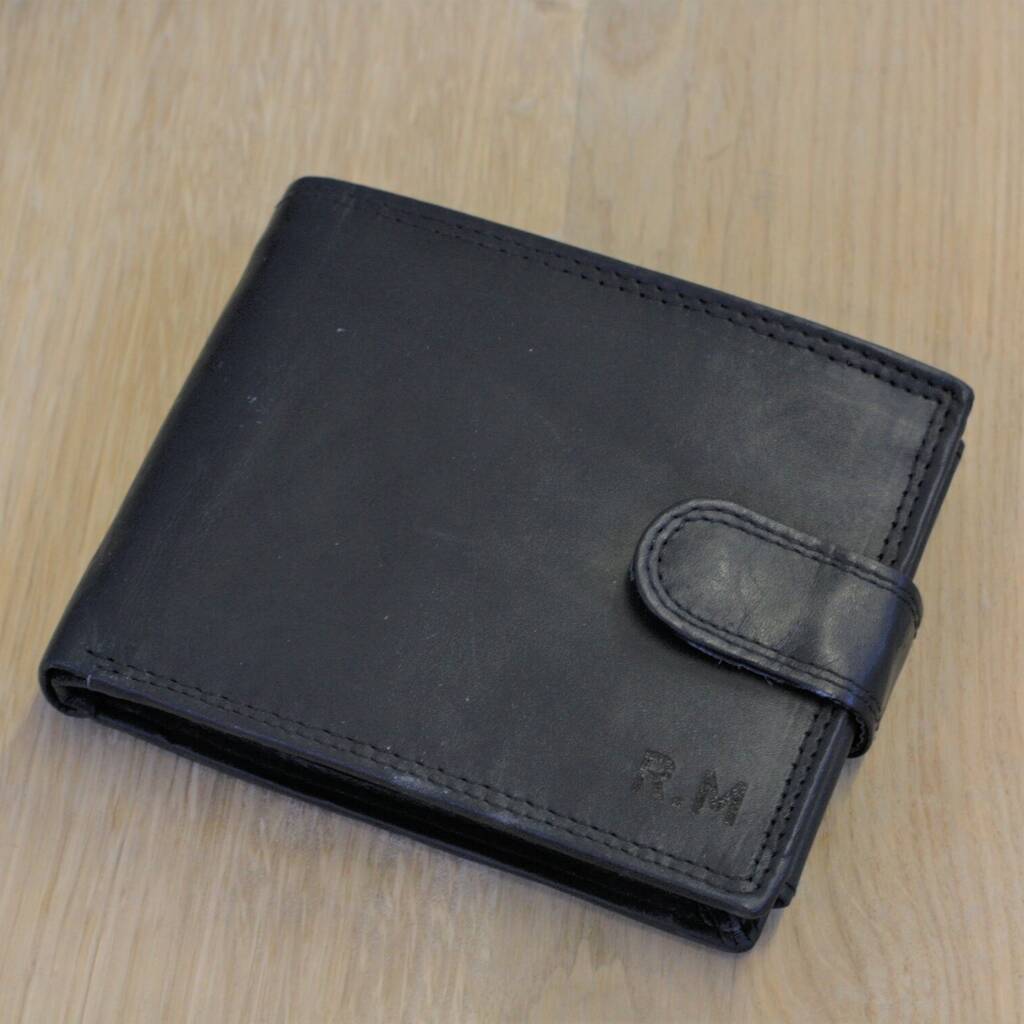 Personalised Men's Leather Wallet For Him By Hot Dot Laser ...