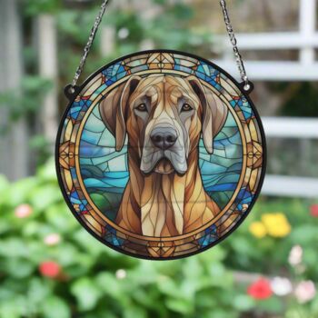 Great Dane Stained Glass Effect Suncatcher, 2 of 3