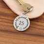 25th Silver Anniversary Gift Memories Pewter Keyring, thumbnail 1 of 7