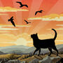 Limited Edition Shorthaired Cat Print: Cat Lovers Gift, thumbnail 7 of 7