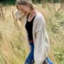 The Hazel Knitted Cardigan In White, thumbnail 2 of 4