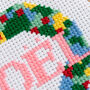 Noel Wreath Christmas Cross Stitch Kit Three Inch Hoop, thumbnail 4 of 5