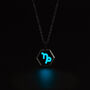 Capricorn Zodiac Glowing Pendant Necklace With Uv Keyring Torch, thumbnail 4 of 12