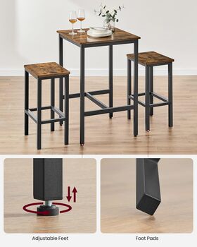 Space Saving Bar Table And Stools Set, 8 of 10