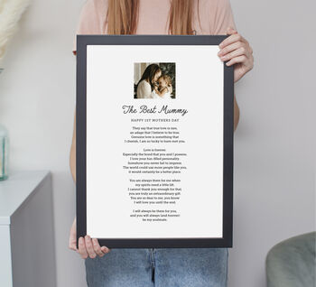 Wedding Photos And Poem Personalised Print, 9 of 10