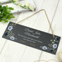 Personalised Memorial Floral Slate Hanging Ornament, thumbnail 2 of 2