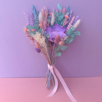 Colourful Pastel Dried Flower Bunch, 5 of 6