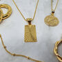 18k Gold Plated Bar Necklace Set, thumbnail 2 of 5