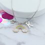 Happy Rainbow Personalised Charm Necklace, thumbnail 1 of 2