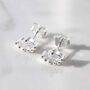 Sterling Silver Cubic Zirconia Marquise Stud Earrings, thumbnail 3 of 5