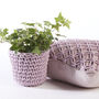 Recycled Crochet Hanging Plant Pot, thumbnail 9 of 12