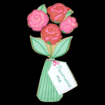 Personalised Hand Iced Bunch Of Roses Letterbox, 4 of 4