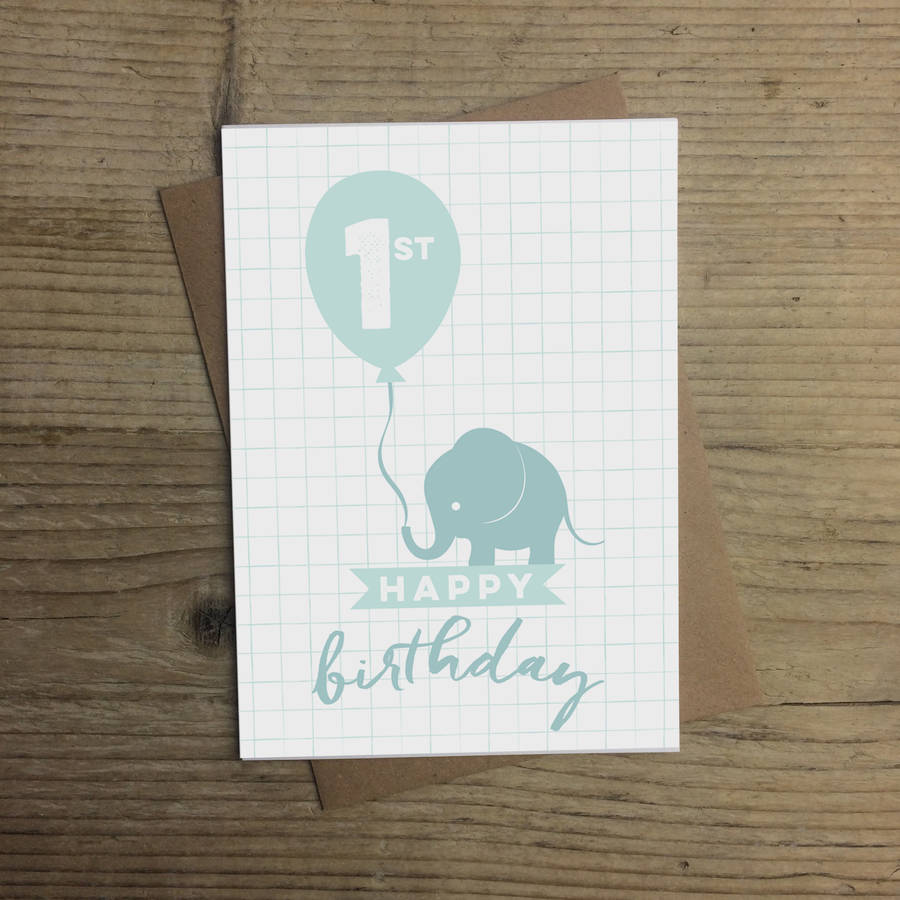 Happy 1st Birthday Boy By Velvet Olive | notonthehighstreet.com