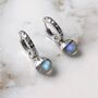 The Orb Moonstone June Birthstone Earrings, Silver, thumbnail 1 of 6