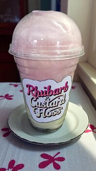 Rhubarb And Custard Dessert Candy Floss Fun Gift Allergen, 5 of 12