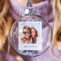 First Married Christmas Sequin Photo Bauble, thumbnail 2 of 4